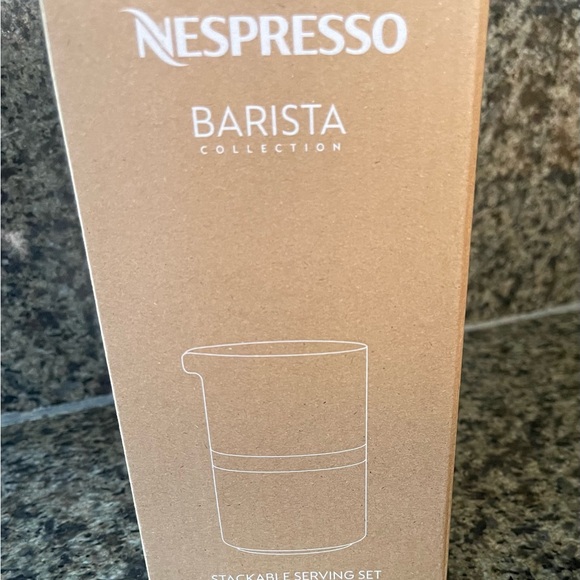 Nespresso Cream and Tan Ceramic Sugar and Creamer Set - Picture 2 of 6